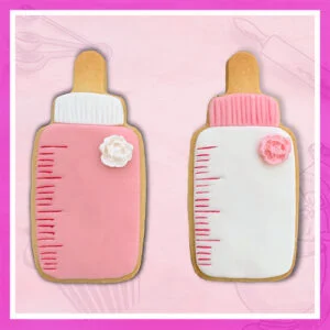 Galletas baby shower biberones